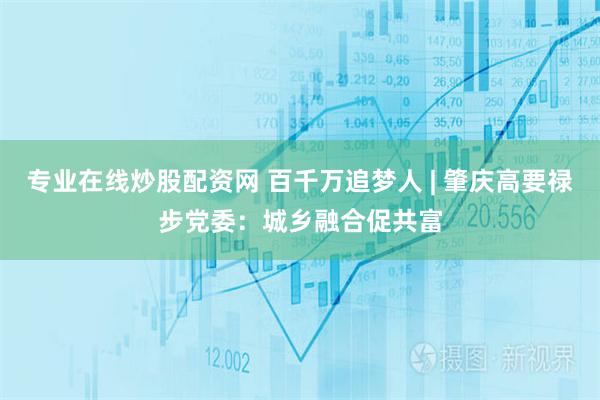 专业在线炒股配资网 百千万追梦人 | 肇庆高要禄步党委：城乡融合促共富